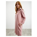 Světle růžové dámské mikinové šaty s kapucí ZOOT.lab Iriana