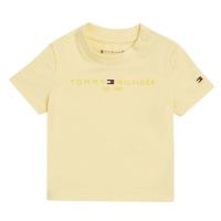 Kojenecké tričko Tommy Hilfiger žlutá barva, s potiskem