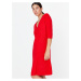 Červené zavinovací svetrové šaty Trendyol