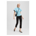 Tričko karl lagerfeld zip sleeve t-shirt still water