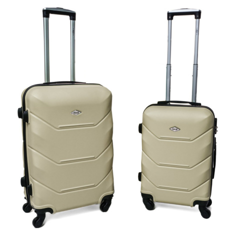 Rogal Zlatá sada 2 luxusních skořepinových kufrů "Luxury" - M (35l), L (65l)