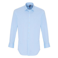 Premier Workwear Pánská bavlněná košile s dlouhým rukávem PR244 Pale Blue -ca. Pantone 2717C