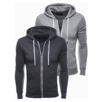 Ombre Clothing Men's zip-up sweatshirt - mix 2