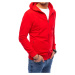 Red men's hooded sweatshirt with hood Dstreet BX5213