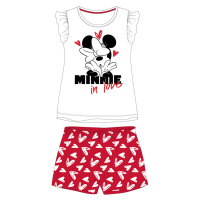 Minnie Mouse licence Dívčí pyžamo Minnie Mouse 52049378, bílá / červená Barva: Bílá