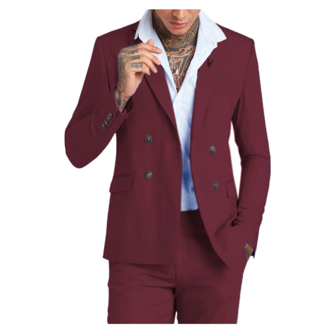 Společenský pánský oblek 2v1 dvouřadé sako a kalhoty