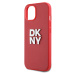 PU Leather Stack Logo Wrist Strap Zadní Kryt pro iPhone 14 Red DKNY