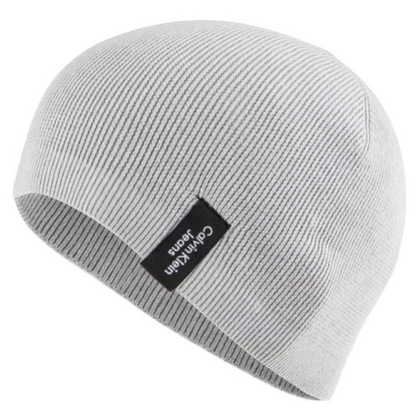 Calvin Klein RELAXED BEANIE Unisexová zimní čepice, šedá, velikost