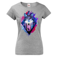 Dámské tričko s potiskem vlka - originální tričko s potiskem vlka
