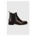 Kožené kotníkové boty Vagabond Shoemakers AMINA dámské, hnědá barva, na plochém podpatku, 5603.0