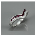 Diamantový prsten s rubíny K2435