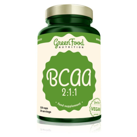 GreenFood Nutrition BCAA 2:1:1 podpora růstu svalů 120 cps