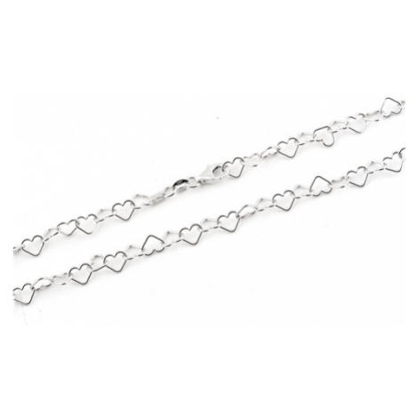 Stříbrný srdíčkový náhrdelník STNAH072F Beneto