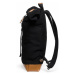 Praktický černý batoh s dřevěným detailem Lini Rollup
