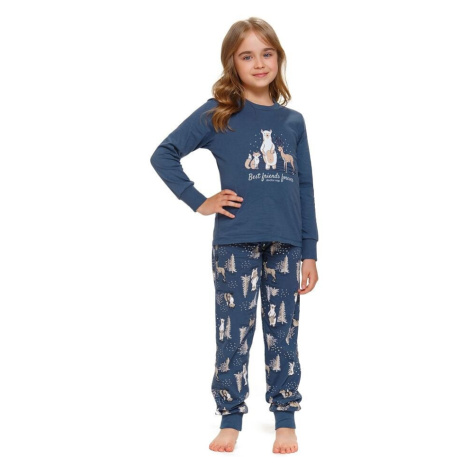 Dětské pyžamo Best Friends lesní zvířátka modré dn-nightwear
