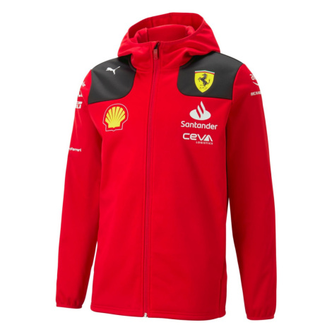 Ferrari pánská bunda s kapucí Softshell official red F1 Team 2023 Puma
