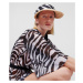 Kšiltovka karl lagerfeld k/zebra raffia visor černá