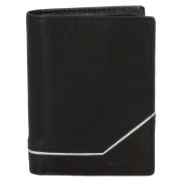 Trendová pánská kožená peněženka Gvuk, černá - bílá
