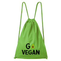 DOBRÝ TRIKO Bavlněný batoh s potiskem Go vegan Barva: Apple green