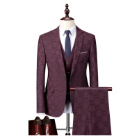 Pánský vzorovaný oblek Business British Style