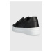 Kožené sneakers boty Tommy Hilfiger EMBOSSED COURT SNEAKER černá barva, FW0FW07297