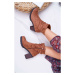 Women’s Boots On High Heel Suede Camel Celma