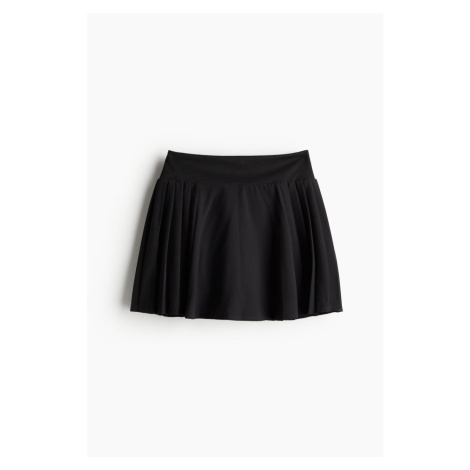 H & M - Skládaná tenisová sukně z materiálu DryMove™ - černá H&M