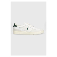 Kožené sneakers boty Polo Ralph Lauren Polo Crt Pp bílá barva, 809913450005