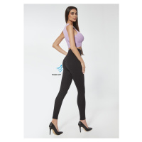 Bas Bleu AMPARO women's leggings with inserts on the inner thighs and a push-up effect
