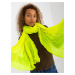 Fluo žlutý vzdušný šátek s řasením