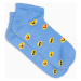 Ombre Pánské ponožky Alfried světle modrá Modrá