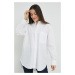 Košile Tommy Hilfiger bílá barva, relaxed, s klasickým límcem