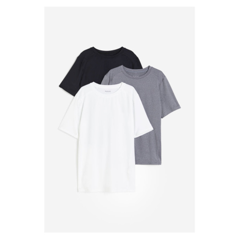 H & M - Sportovní tričko z materiálu DryMove™ 3 kusy - bílá