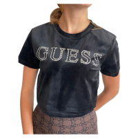 Dámský top Guess V3BI01 Couture Crop Tee | černá