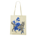 Plátěná taška s potiskem kočky a květin - perfektní dárek pro milovníky koček