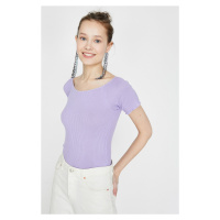 Koton Women's Purple T-Shirt