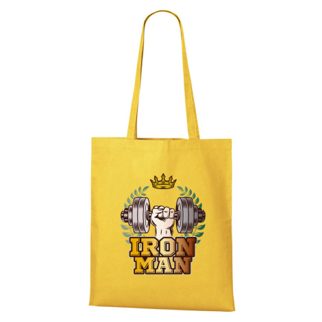 DOBRÝ TRIKO Bavlněná taška s potiskem Iron man Barva: Žlutá