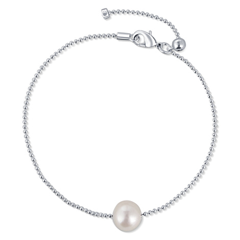 JwL Luxury Pearls Jemný ocelový náramek s pravou perlou JL0712