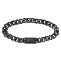 Hugo Boss Stylový černý náramek pro muže Chain Link 1580145cm