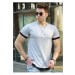 Madmext Men's Basic Gray T-Shirt 4459