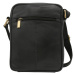 Pánská kožená taška přes rameno Peterson PTN-1117-NDM černá