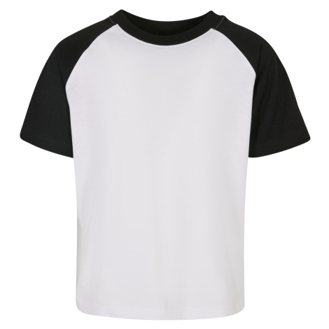 Chlapecké tričko s kontrastním raglánem bílo/černé Urban Classics