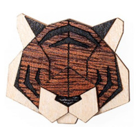 Dřevěná brož Tiger Brooch