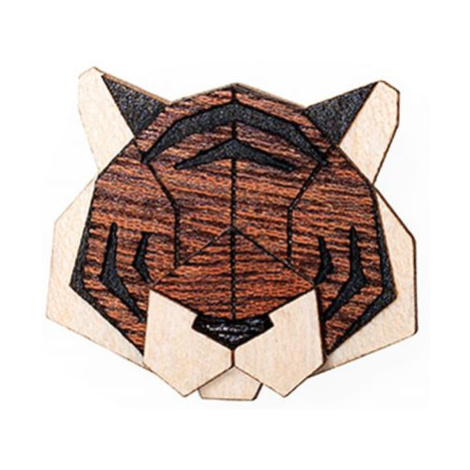 Dřevěná brož Tiger Brooch BeWooden