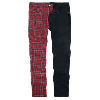 Banned Alternative Kalhoty Split Kalhoty cervená/cerná