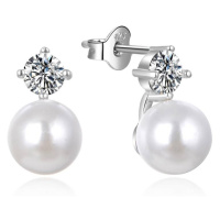 MOISS Krásné stříbrné náušnice s perlami Naomi E0003104