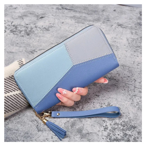 Dlouhá dámská peněženka na zip s přihrádkami na karty