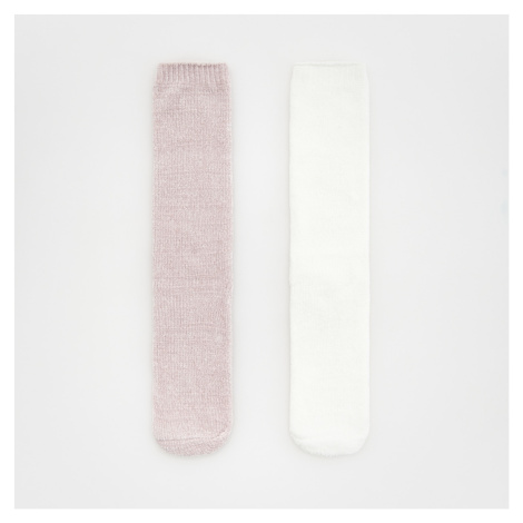 Reserved - Sada 2 párů dlouhých ponožek - Růžová