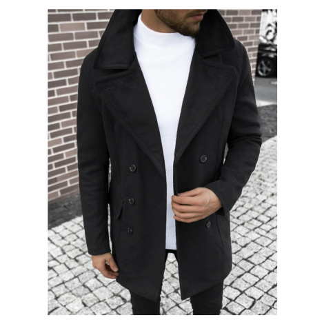 Ozonee Moderní kabát v černé barvě JB/1048