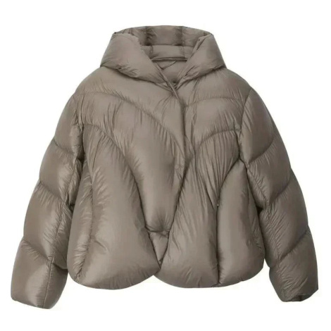 Krátká péřová bunda – dámský lehký puffer, volný střih